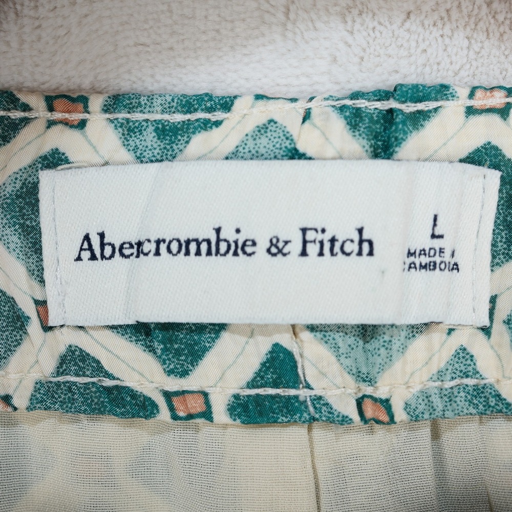 Abercrombie & Fitch Teal and White Wide-Leg Pants - Picture 2 of 7